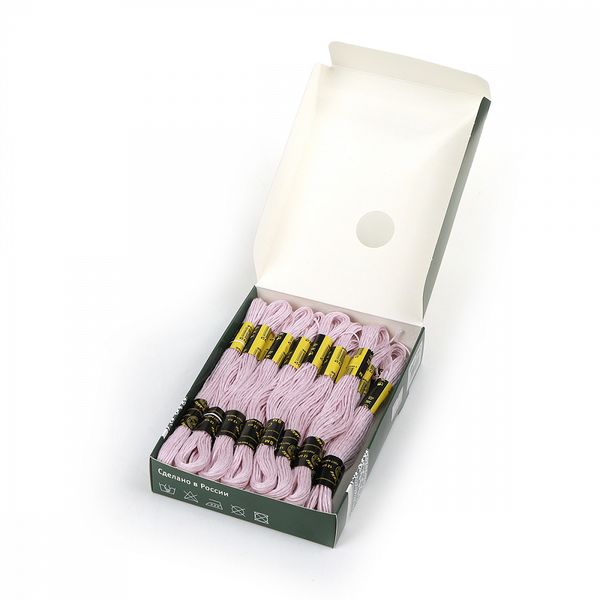 Мулине ПНК им.Кирова цв.2102 бл.сиреневый, 24 мотка по 8 метров