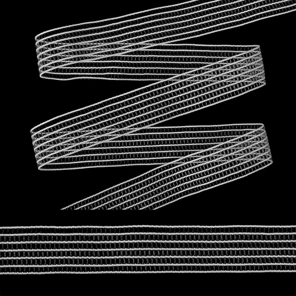 Резинка декоративная 20.0 мм / 25 метров, белый