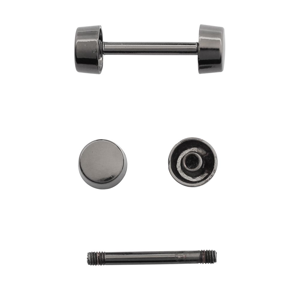 Шпилька для сумки металл L-20мм/10мм с таблеткой ⌀10мм, черный никель ГР, 66789, 10 шт