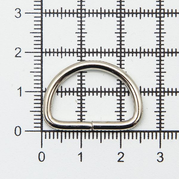 Полукольцо сварное металл внутр. 20 мм (внешн. 25х18 мм, ⌀2.5 мм), 100 шт, никель, 816B-113