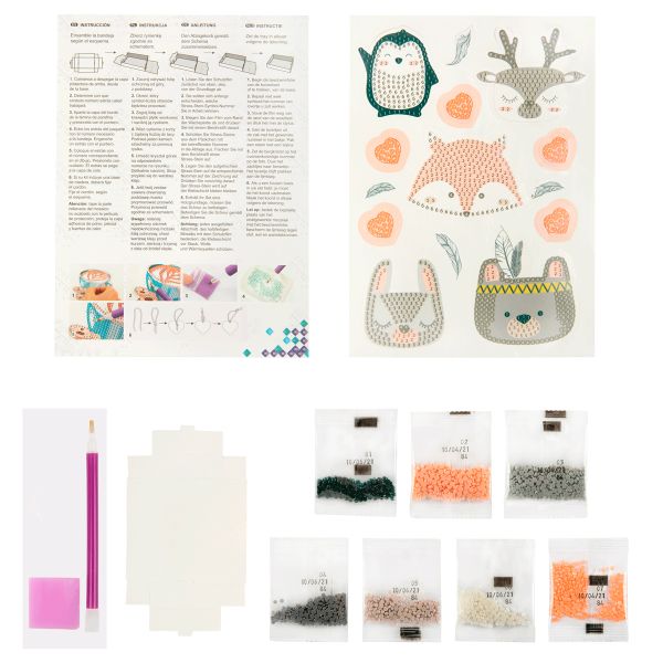 Алмазная (кристальная) мозаика Фрея, Наклейки Животные. Сканди, 14х19.5 см