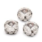 Хрустальные стразы в цапах круглой формы, белый 10 мм, 5 шт. Astra&Craft, РЦ001НН10