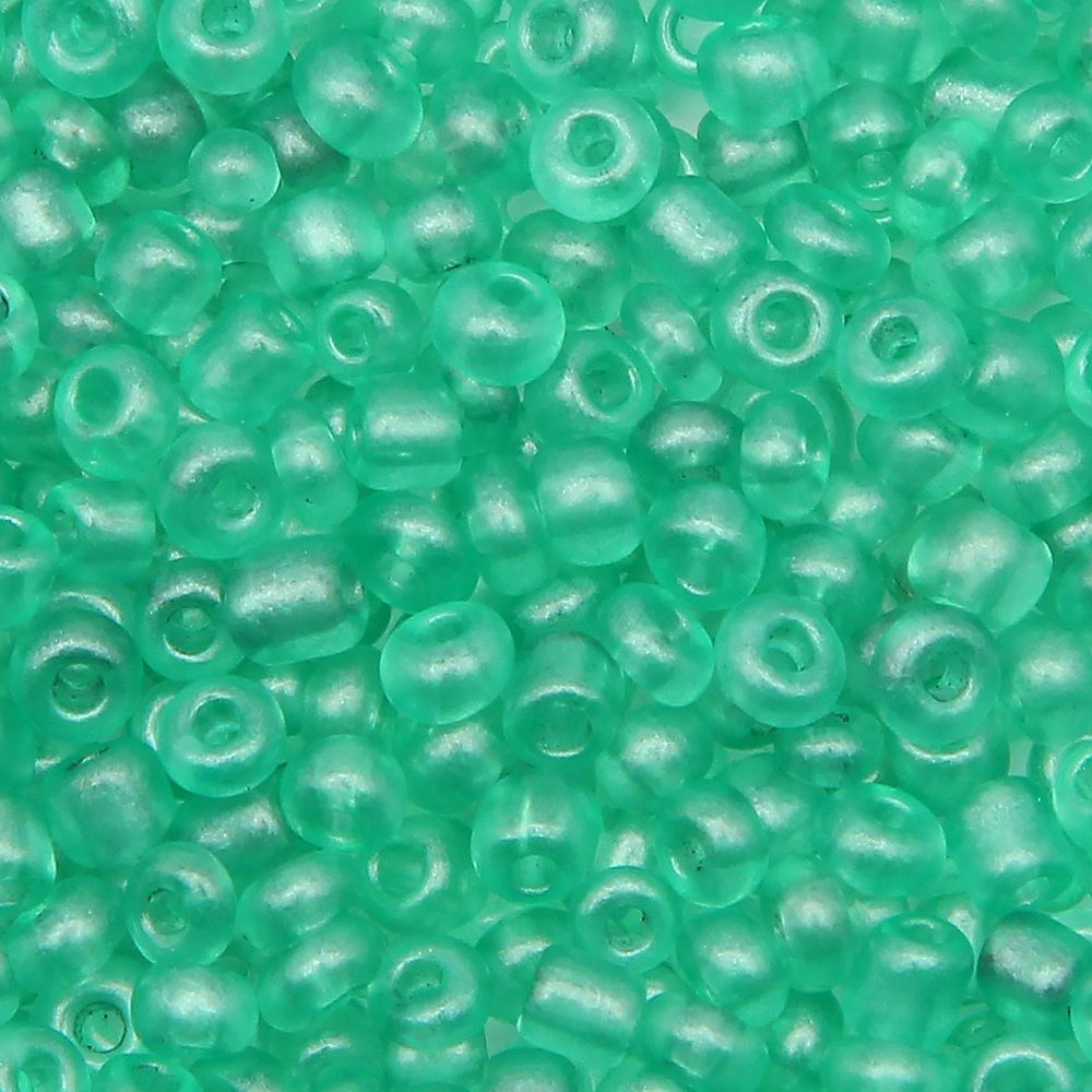 Бисер Astra&Craft 11/0 (2.1 мм), 200 г (10х20 г), цв. М20А-О тем. бирюза/прозрачный, матовый