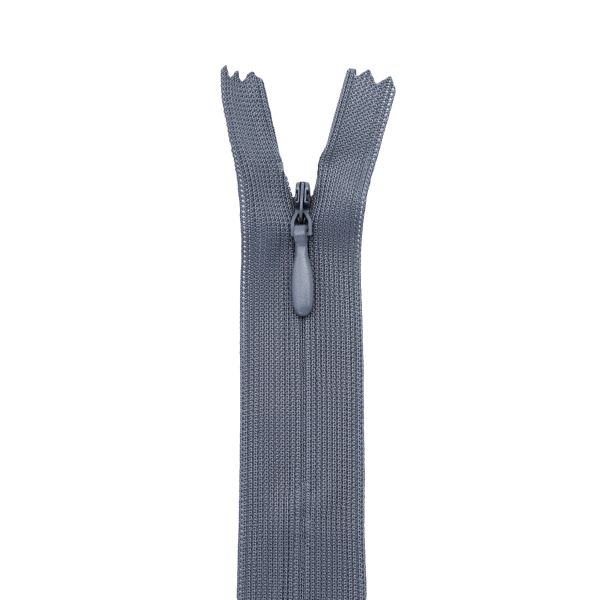 Молния потайная (скрытая) Т3 (3 мм) 1 зам., н/раз., 20 см, серый, 31204 / 20, 10 шт