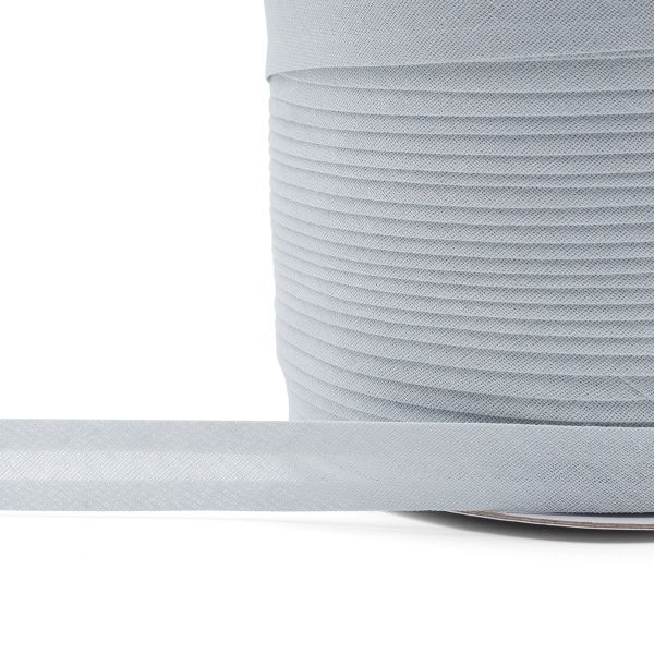 Косая бейка хлопковая 15 мм / 132±1 метра, ≈2.48 г/м², 063 серый