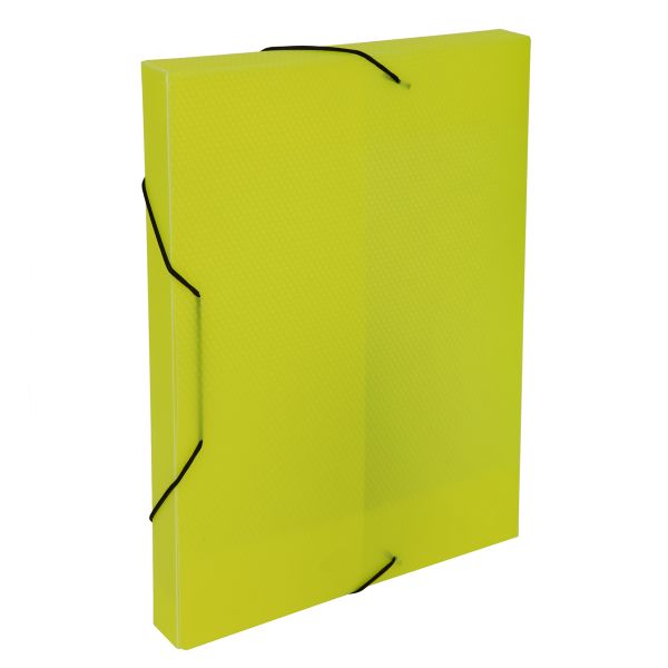 Короб архивный пластиковый 30 мм, 1 шт, Prisma neon A4 эффект 3D, желтый, Expert Complete ЕС240400009