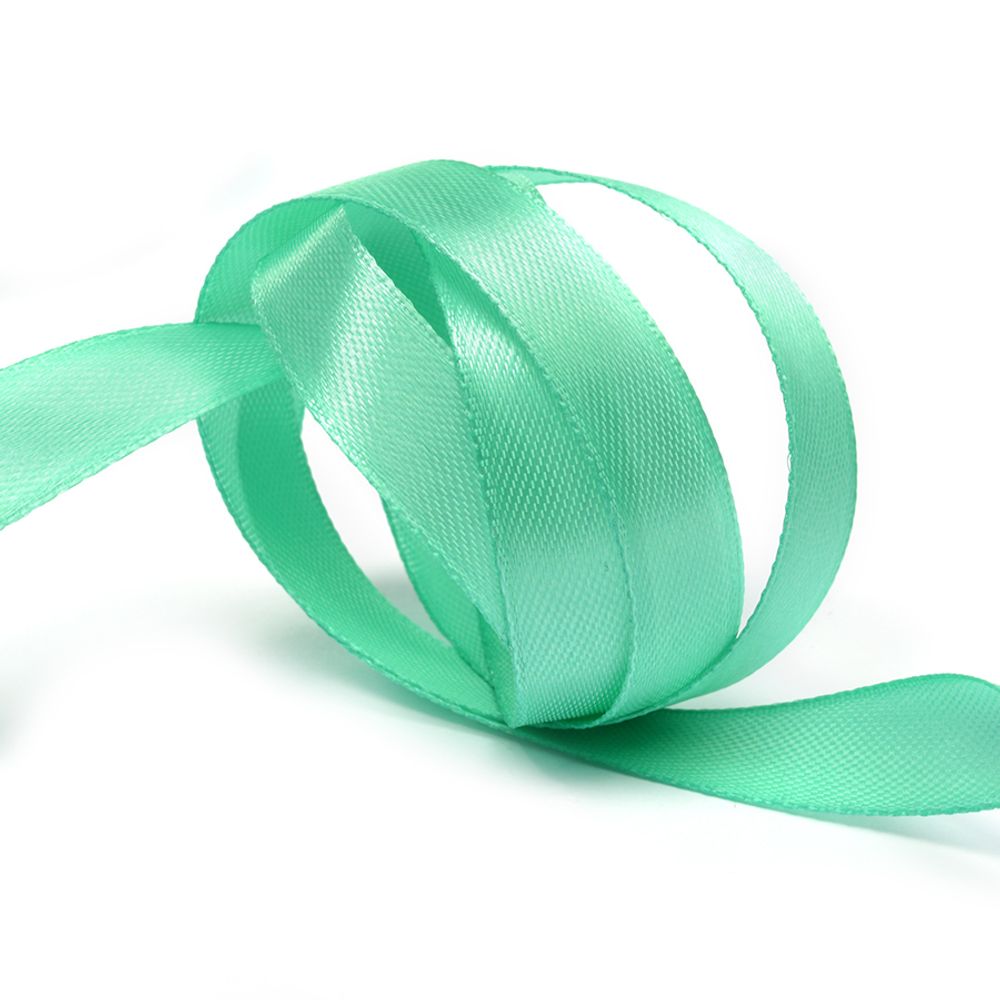 Лента атласная 1-сторонняя 12.0 мм / 27.4±2 метров, 4323 ярк.мята, Ideal