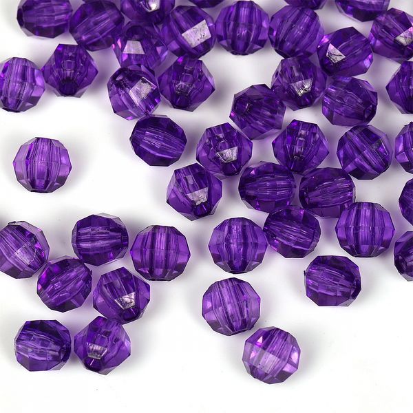 Бусины акрил ⌀10 мм, MG.3244-07, цв.07 фиолетовый, 500 г, Magic4Hobby