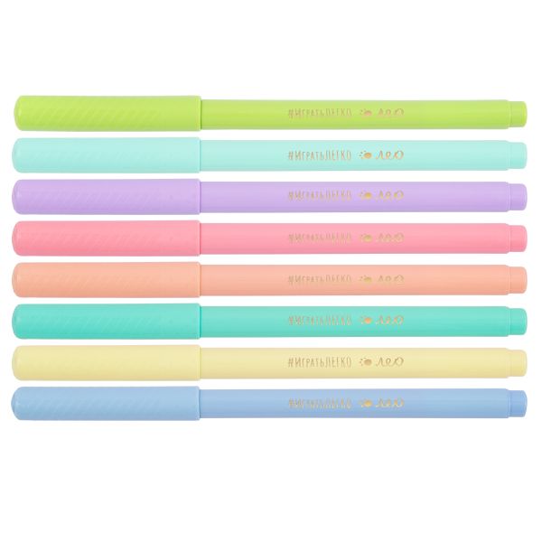 Фломастеры смываемые 8 цв, Лео LPFST-08