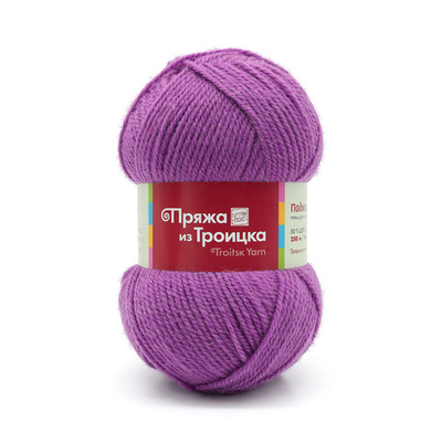 Пряжа Троицкая Подмосковная / уп.10 мот. по 100 г, 250 м, 3880 фуксия