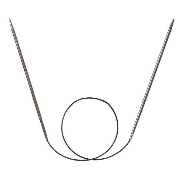 Спицы круговые ⌀3.5 мм, 40 см, 1 шт, серебристые, Prym 212130