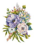 Алмазная (кристальная) мозаика Фрея, Букет с анемонами, 40х55 см