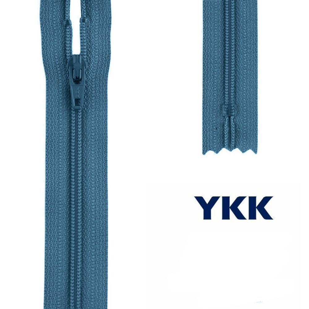 Молния спираль (витая) YKK Т5 (5 мм) 1 зам., н/раз., 20 см, цв. 909, уп.10 шт