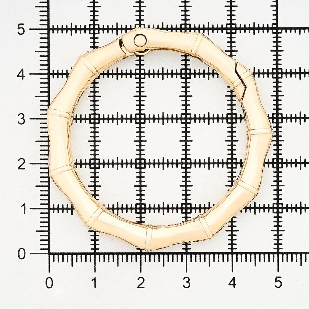 Карабин металл кольцо ⌀38 мм, декоративный, золото, MB_2231, 6 шт