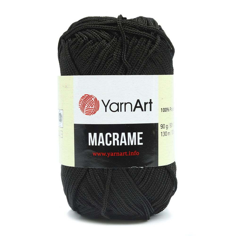 Пряжа YarnArt (ЯрнАрт) Macrame / уп.6 мот. по 90 г, 130м, 148 черный