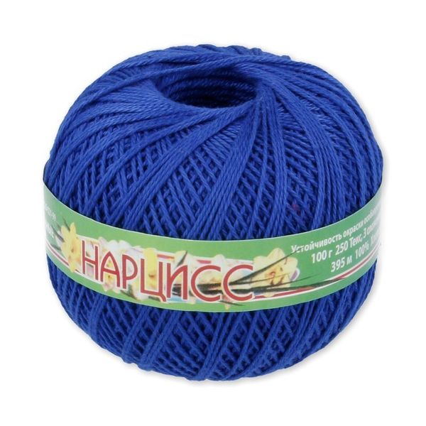 Пряжа ПНК им.Кирова Нарцисс / уп.6 мот. по 100 г, 400м, №2411 яр.синий
