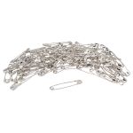 Булавки английские l=44 мм, никель, 100 шт, С-17