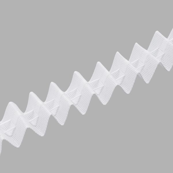 Лента (тесьма) шторная: сборка параллельная 25 мм / 100 метров, 613114