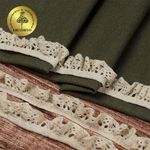 Кружево вязаное (тесьма) 17 мм / 10 метров, на резинке, диз. 303, цв.01 натуральный уп. 10 м, Kruzhevo