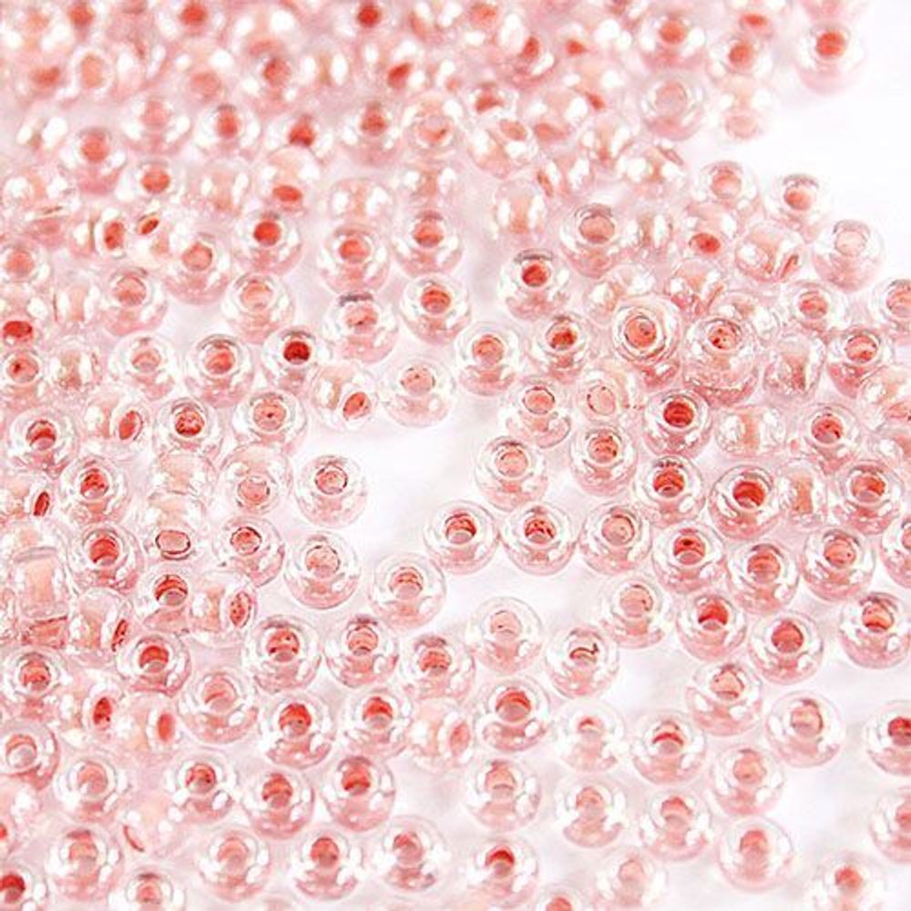 Бисер Preciosa прозрачный, цветной центр и покрытие 10/0 (2.3 мм), 1х50г, цв. 38695