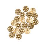 Розетки для бус 11 мм, 20 шт, 02 под золото, Zlatka MFR-13