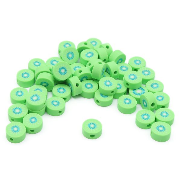 Бусины полимерная глина набор Киви, 50 (±3)шт/упак, Astra&Craft