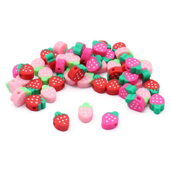 Бусины полимерная глина набор Ягодный микс, 50 шт, Astra&Craft, ZZ1408-1