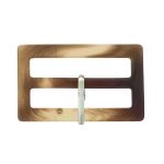 Пряжка ременная пластик 45 мм (внешн. 55х34 мм), Col.B т. коричневый, CNY155, 6 шт