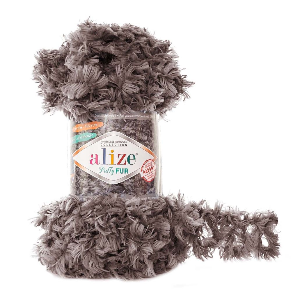 Пряжа Alize (Ализе) Puffy Fur / уп.5 мот. по 100 г, 6м, 6105 A