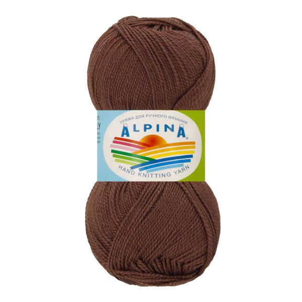 Пряжа Alpina Holly / уп.10 мот. по 50г, 200м, 923 серо-коричневый