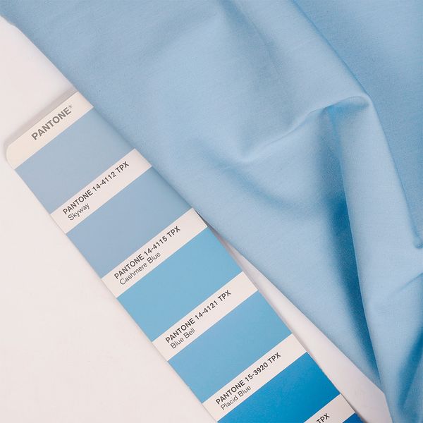 ТиСи (T/C) поплин стрейч 110 г/м², 150 см / 1 метр, TBY.TC.05.1, цв.св.голубой