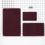 Набор заплаток пришив. из замши, прямоуг-к 4х6,4см, 6х9,6см, 8х12,7см, с перфорацией, 3 шт (31 бордовый), 59403