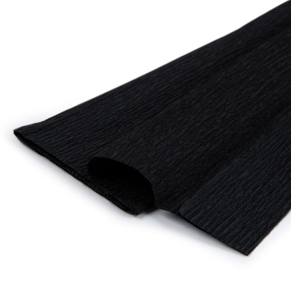 Бумага гофрированная (креповая) 20 г/м², 5 шт по 50 см / 2 метра, 19 черный, Blumentag REP-43