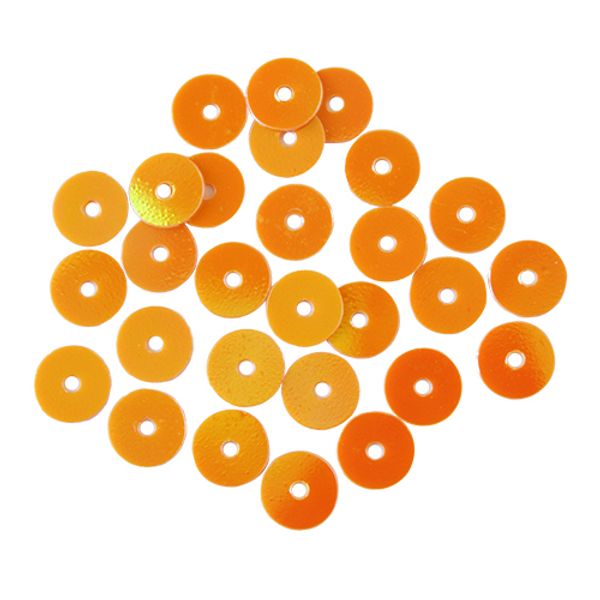 Пайетки плоские 6 мм, упак. 10 гр, Астра, 88 оранжево-желтый кремовый, уп.10 шт