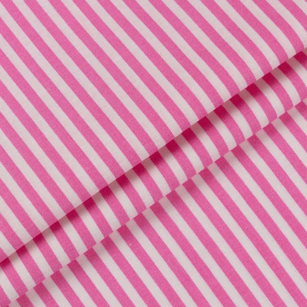 Ткань для пэчворка PEPPY БАБУШКИН СУНДУЧОК ФАСОВКА 100х112 см, 140±5 100% хлопок, БС-28 полоска ярко-розовый, Peppy БАБУШКИН СУНДУЧОК