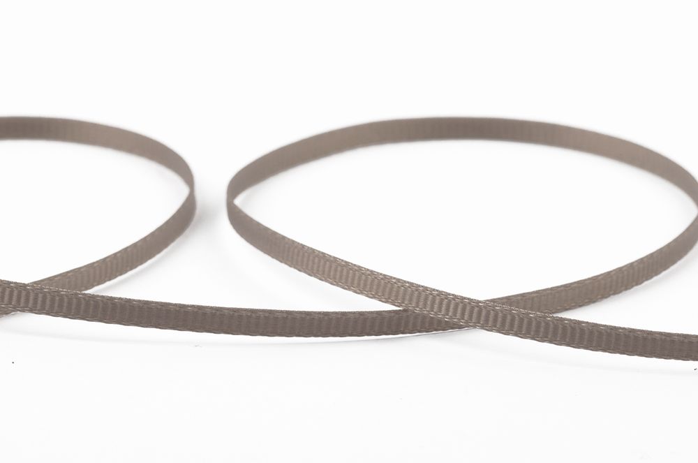 Лента репсовая (в рубчик) 3.0 мм / 91.44 метра, 125 серый, Gamma GR-03