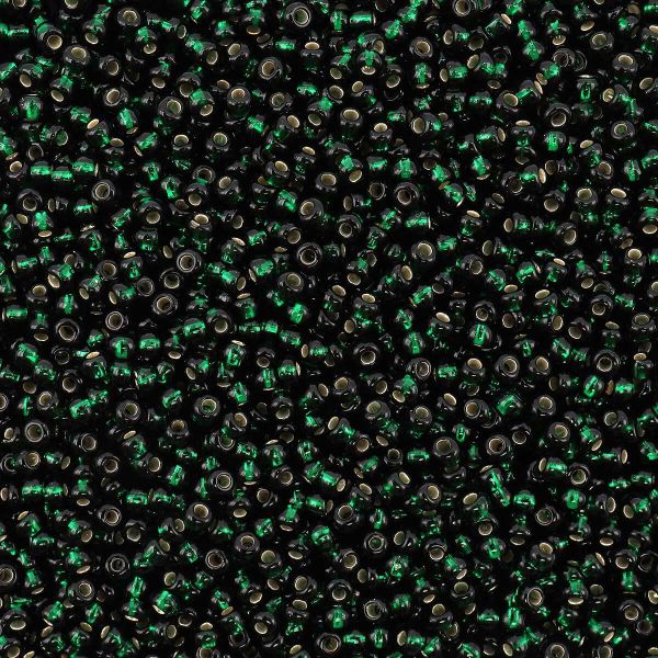 Бисер Preciosa прозрачный с серебр.центром матовый 10/0 (2.3 мм), круг.отв, 50 г, (57150)