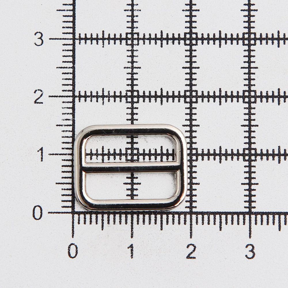 Рамка регулировочная металл литая 15 мм /19х15 мм, ⌀2 мм/, никель, 4 шт