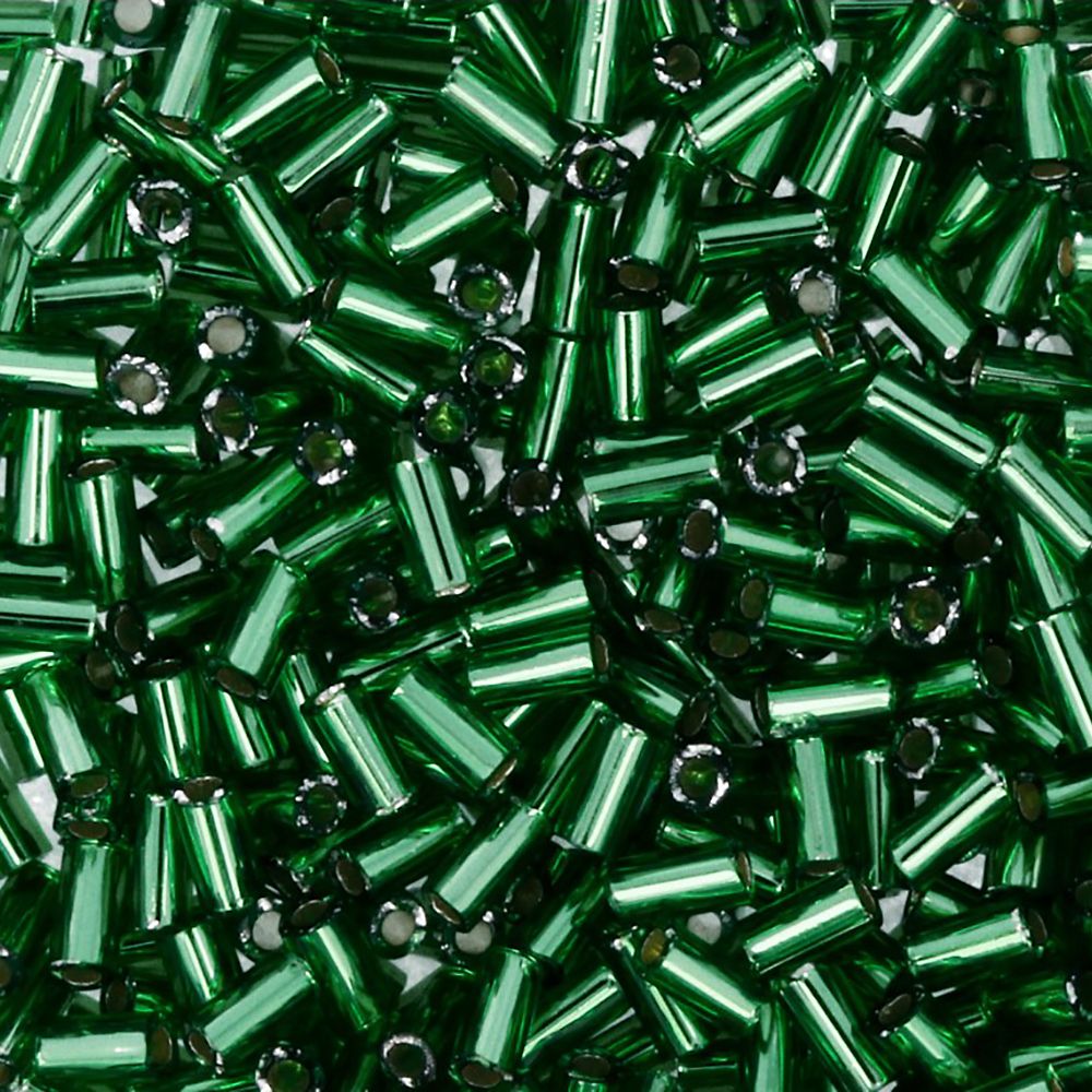 Бисер Toho Bugle 3 (3 мм), 5х5 г, 0027B зеленый