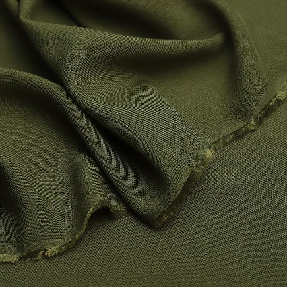 Штапель 110 г/м², 145 см / 2 метра, TBY-Vi-30-28.2, цв.28 т.оливковый