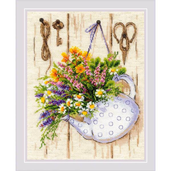 Набор для вышивания нитками Риолис Летний чай 24х30см, 2020