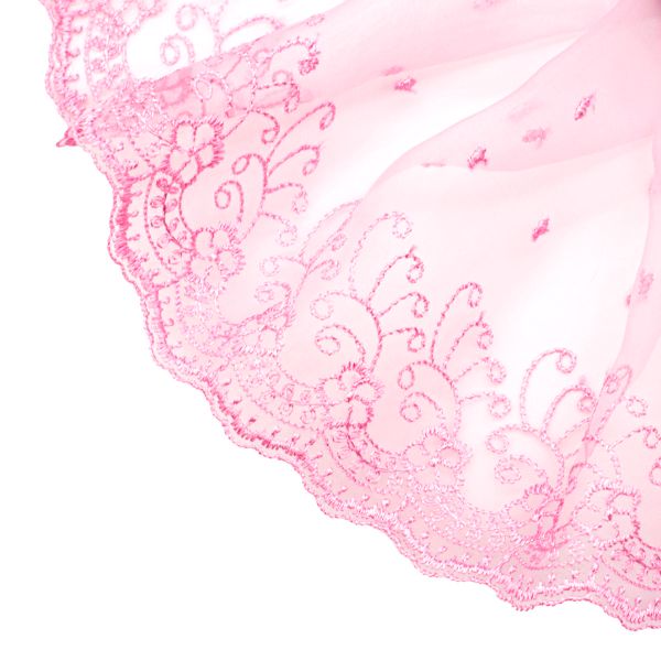 Кружево капроновое широкое 127 мм / 3.4 м (±4 см) 0574-5002, А549 розовый