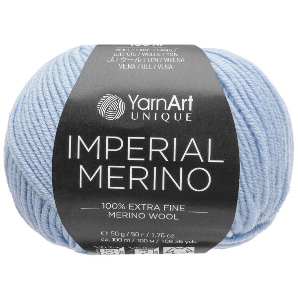 Пряжа YarnArt (ЯрнАрт) Imperial Merino / уп.10 мот. по 50 г, 100 м, 3340 голубой