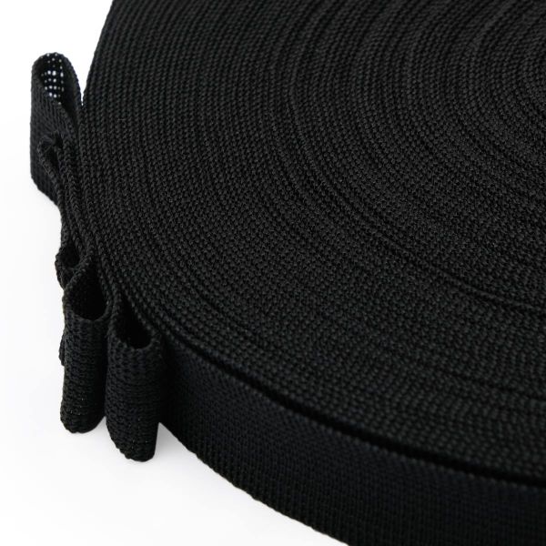 Тесьма (лента) окантовочная 18-20 мм / 30 метров, 4.3 г/м, 005 черный