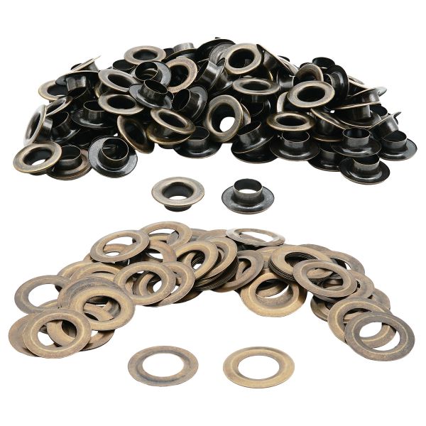 Люверсы металл ⌀13.0 мм (внутр.), h7 мм (внутр.), №28, металл, New Star, антик, уп≈100 шт