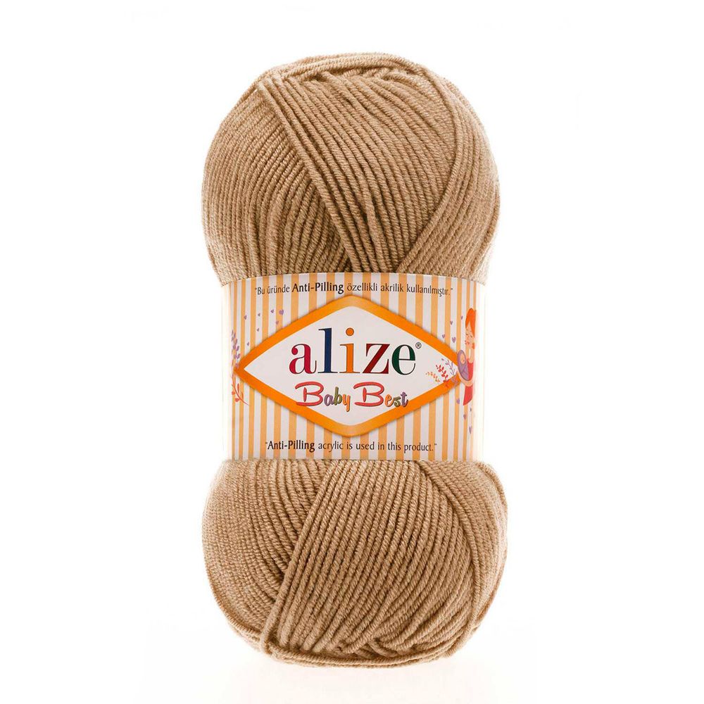Пряжа Alize (Ализе) Baby Best / уп.5 мот. по 100 г, 240м, 368 камель A
