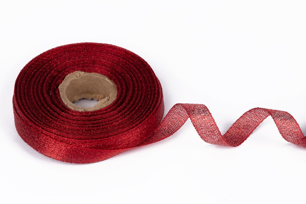 Лента металлизированная 10.0 мм / 25±1 метров, красный, Blitz С3430Г17