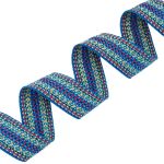 Лента (тесьма) жаккардовая 30.0 мм / 25±1 метров, х/б рис. 9871, синий/красный/черный/желтый, С3881Г17