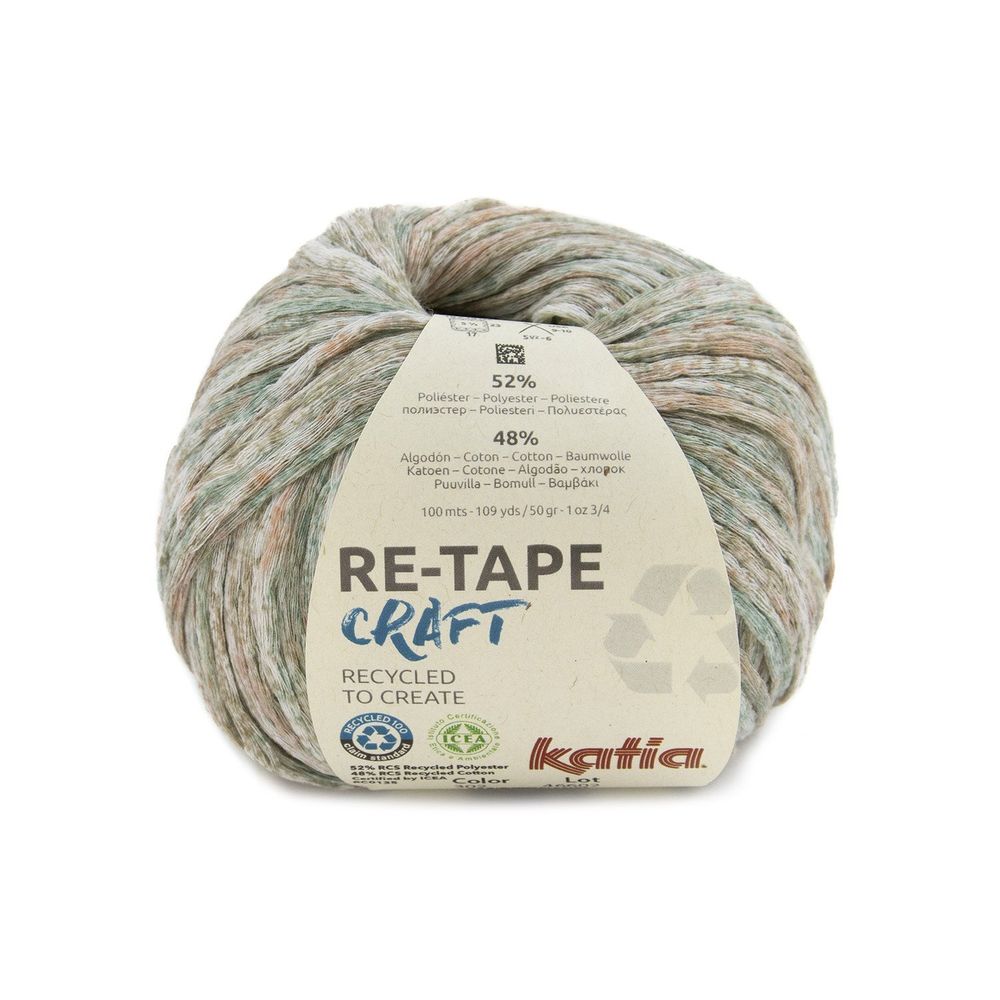 Пряжа Katia (Катя) Re-Tape Craft, 10х50 г, 100 м, цв.1