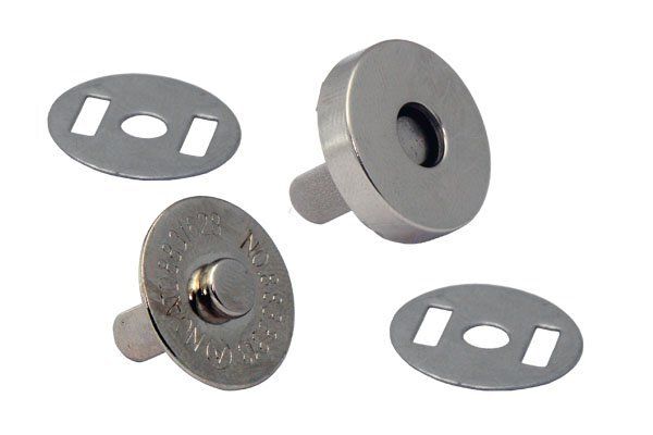 Кнопка магнитная металл на усиках ⌀18.0 мм, h3.5 мм, цв.никель, уп., 50 шт, TBY